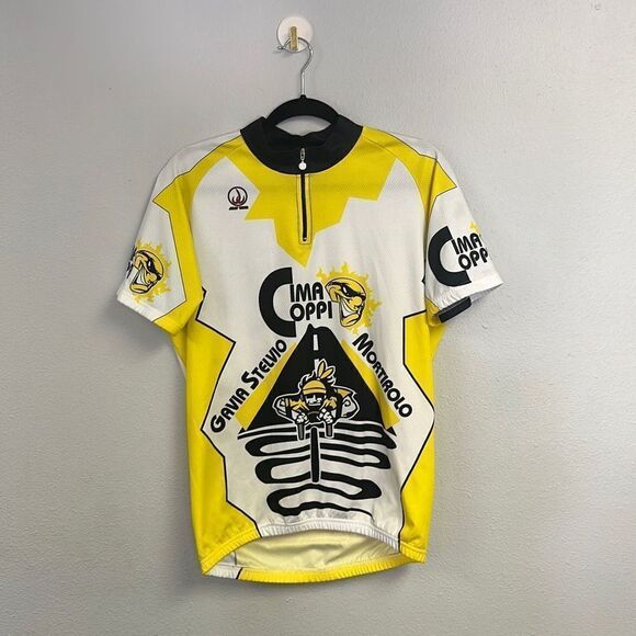 Jolly Wear Men's Cima Coppi‎ 1/4 Zip Short Sleeve Cycling Bikers Jersey Size XXL - Picture 1 of 9